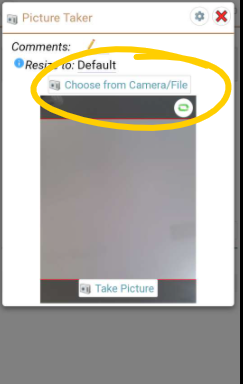 Choose From Camera or File Step